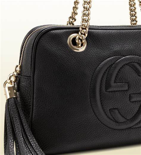 gucci soho large shoulder bag reviews|gucci soho shoulder bag black.